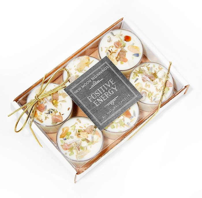 Gifts for aunts on mother's day - Crystals & Herbs Tealight Candles Soy