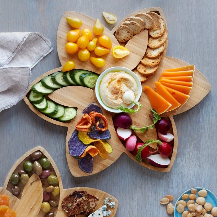 Gifts for aunts on mother's day - Bamboo Lotus Serving Board