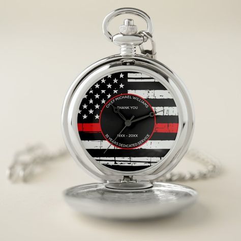 Custom timepiece: gorgeous present for retired firemen