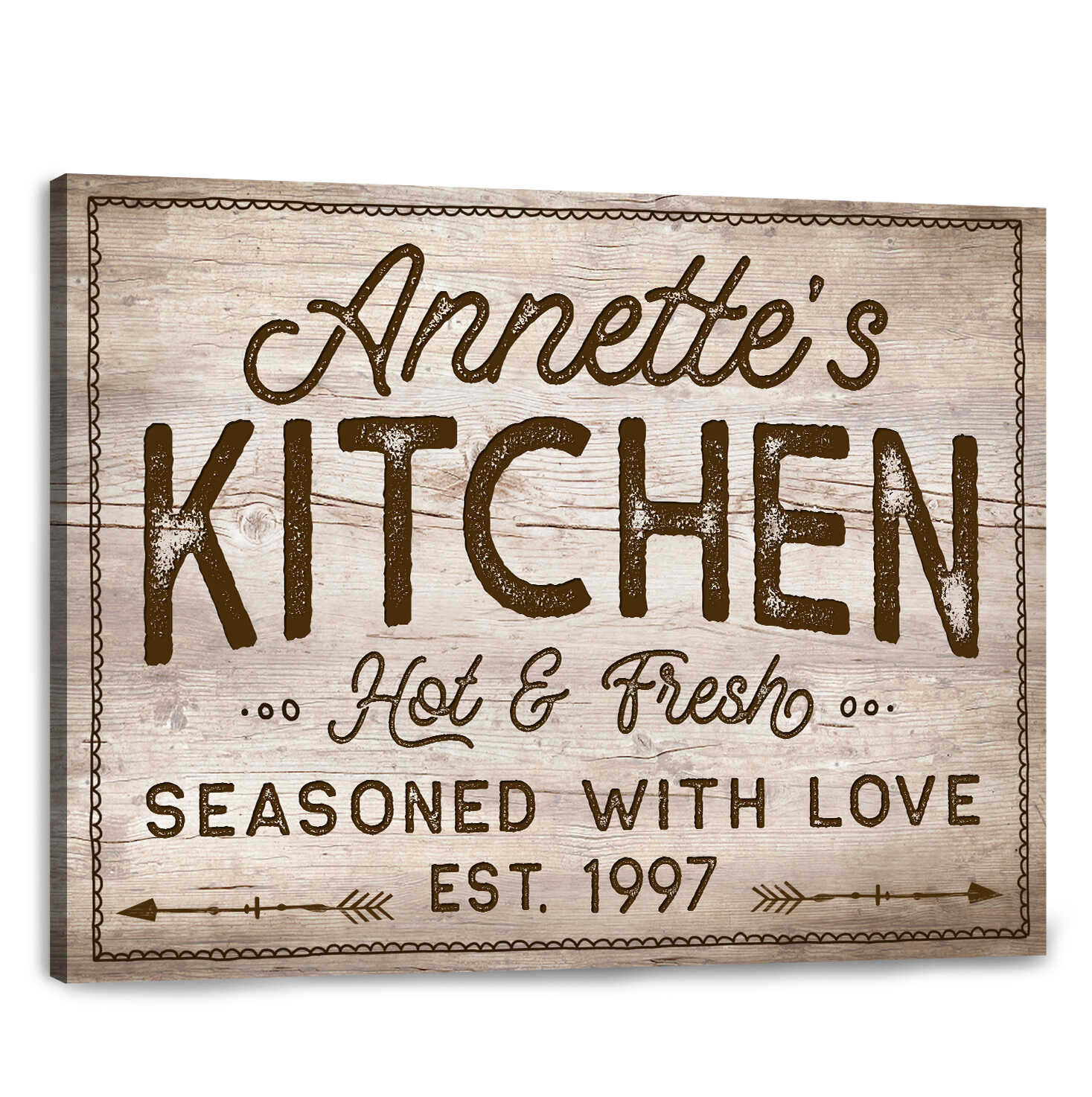 Personalized Kitchen Sign Custom Kitchen Sign Farmhouse Kitchen