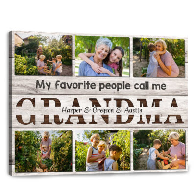 personalized grandma photo collage canvas print grandma photo gift 02
