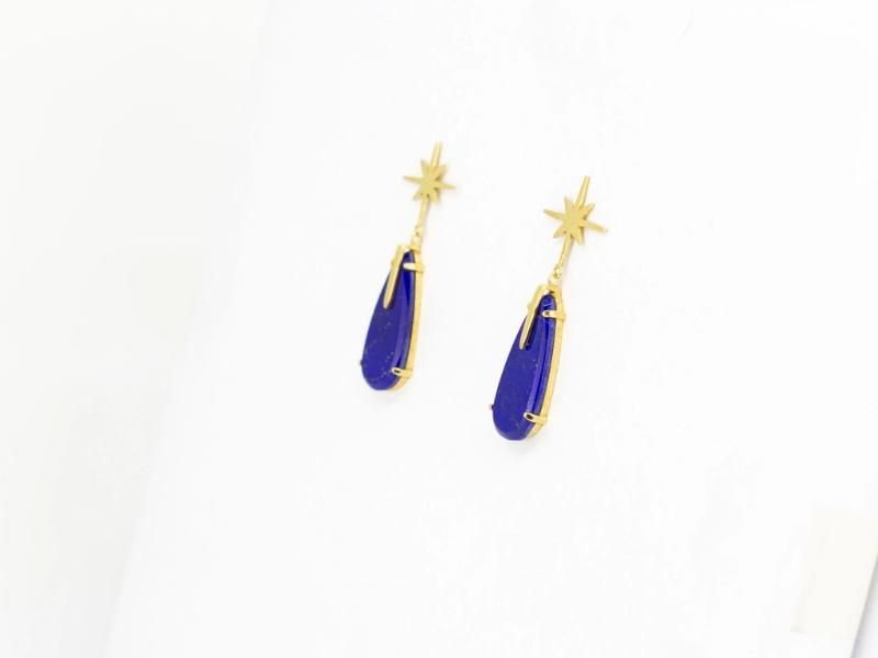 Lapis Star Earrings for 32nd anniversary gifts for wife