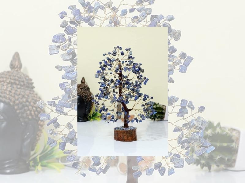 Lapis Lazuli Gemstone Money Tree - 32nd anniversary gift