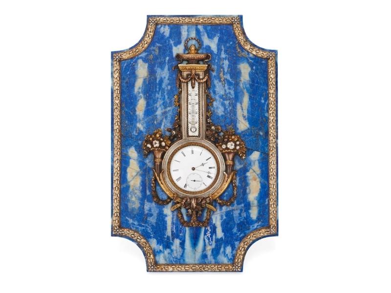 Lapis Lazuli Coffee Table Clock - 32nd wedding anniversary