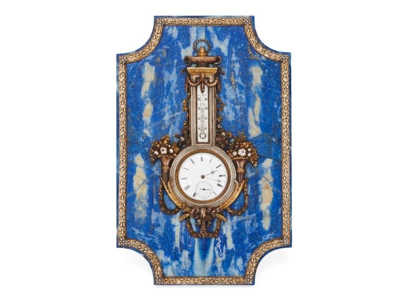 Lapis Lazuli Coffee Table Clock - 32Nd Wedding Anniversary