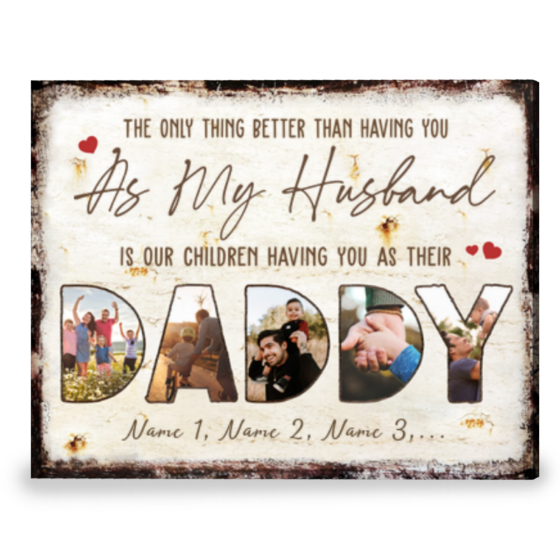 Customized Gift For Dad Father’s Day Gift Idea From Wife Canvas Print