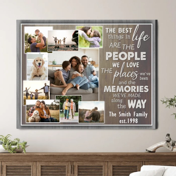 Family canvas print: best birthday gift for mom