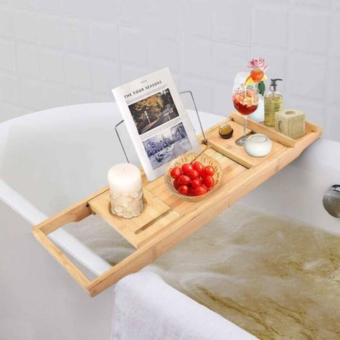 Bathtub Tray Caddy: Unique Birthday Gift For Mom