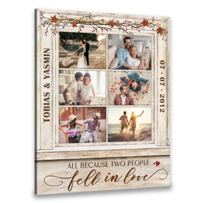 personalized gift for married couple anniversary canvas print 03
