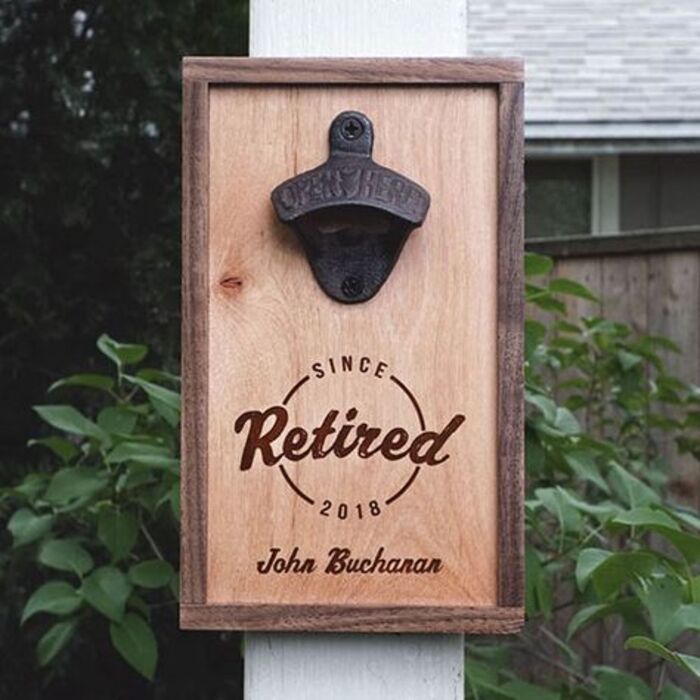 Wall-Mounted Bottle Opener: Unique Gift For A Retiree