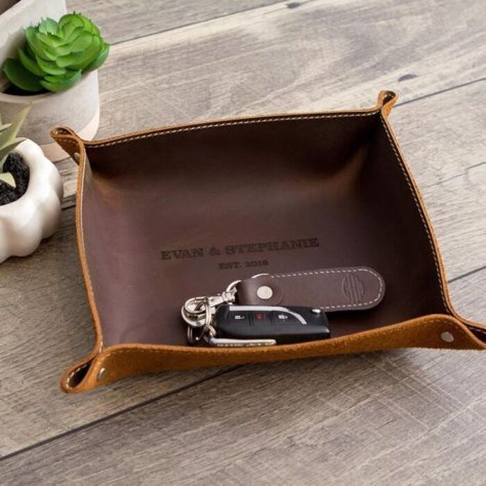 Leather Catching Tray: Cute Diy Present For Retirement