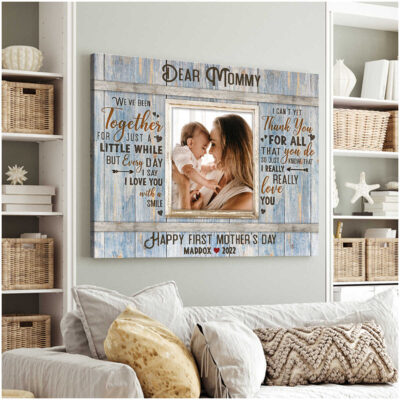 personalized gift for first time mom gift for first time mother's day canvas print