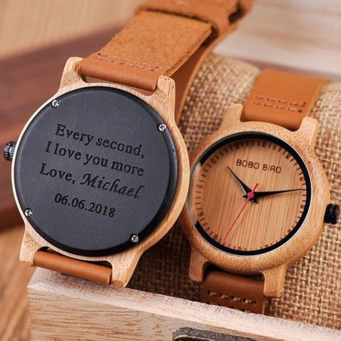 Custom wooden watch: unique gift for him