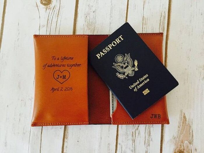 Custom passport holder: considerate present for him