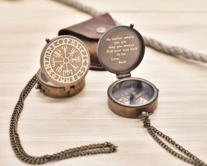 Custom compass: thoughtful gifts for him