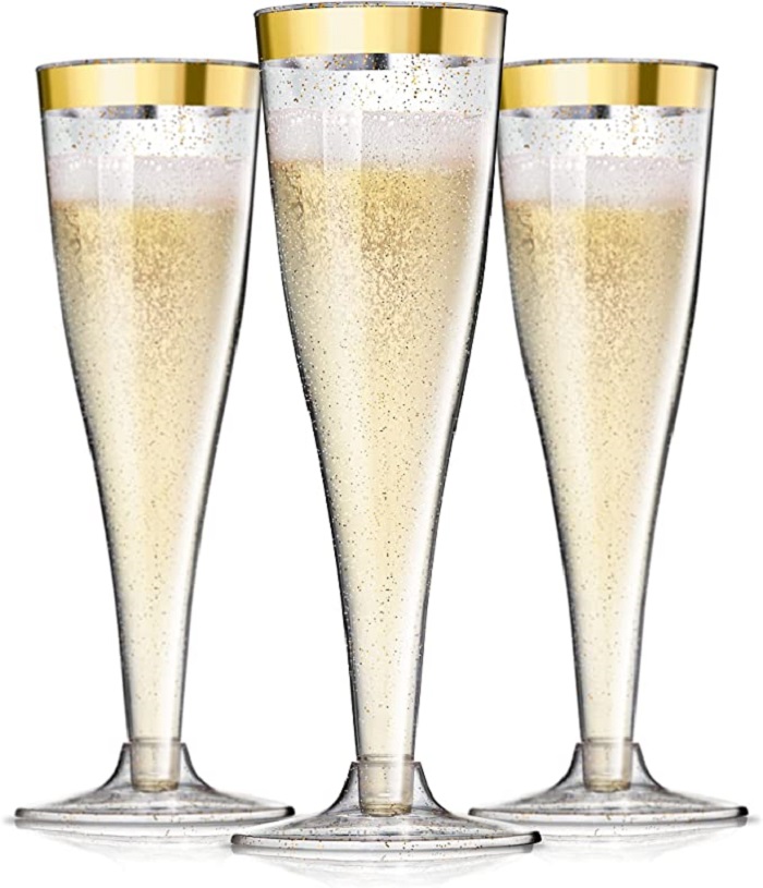 60th anniversary gift - Chateau Plastic Champagne Flute 