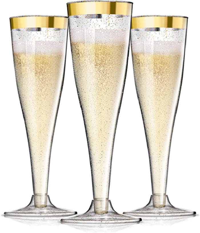 60Th Anniversary Gift - Chateau Plastic Champagne Flute 