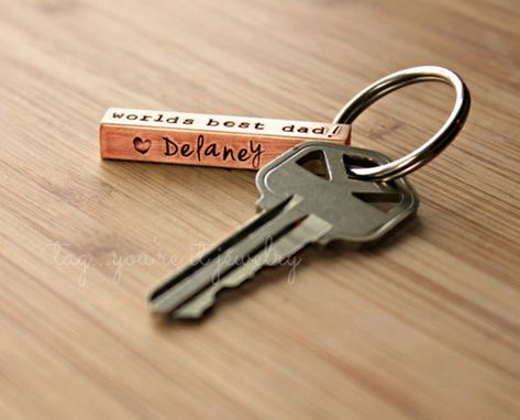 Copper keyring: lovely custom gift for him