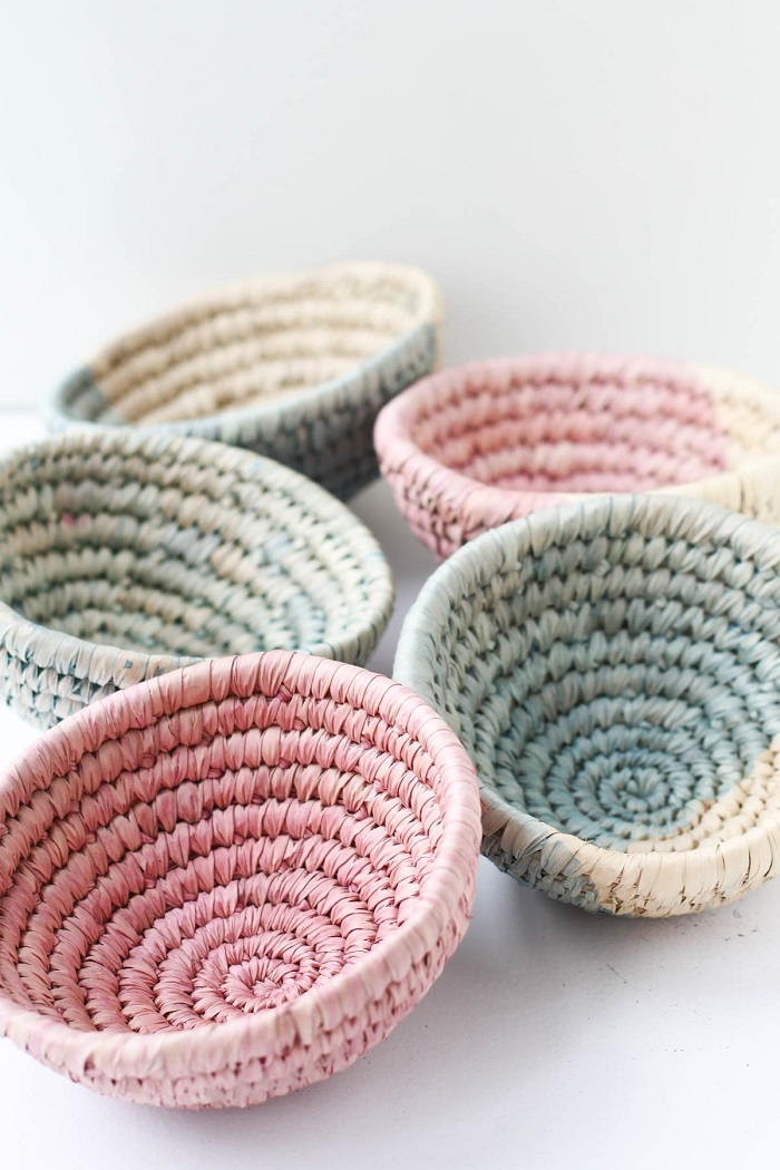 Dip-Dyed Baskets Mother's day DIY gifts