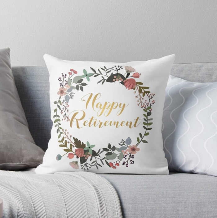 Personalized Retirement Gift For Her - Beautiful Quality Pillow