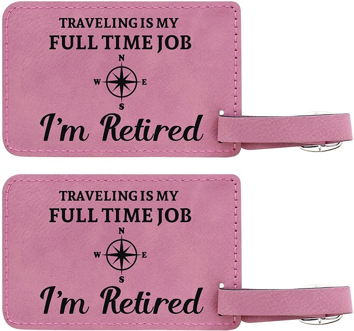 Retirement gifts for women - Luggage Tags Made of Leather