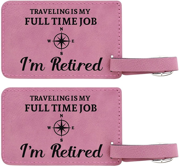 Retirement Gifts For Women - Luggage Tags Made Of Leather