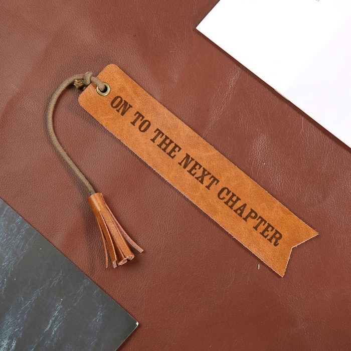 Bookmark made of genuine leather