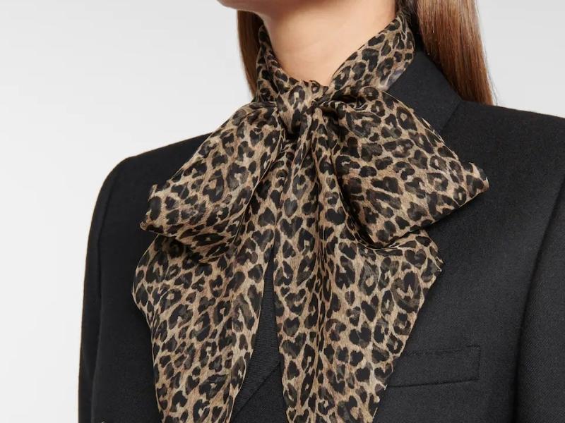 Animal Print Silk Wrap For The 33Rd Anniversary Gift