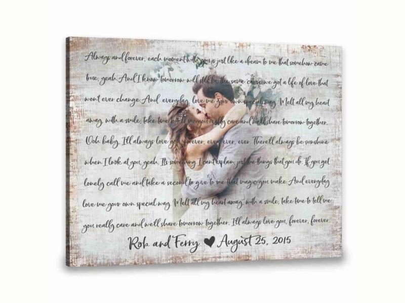 Customized Wedding Lyrics Prints Wall Art Decor Oh Canvas