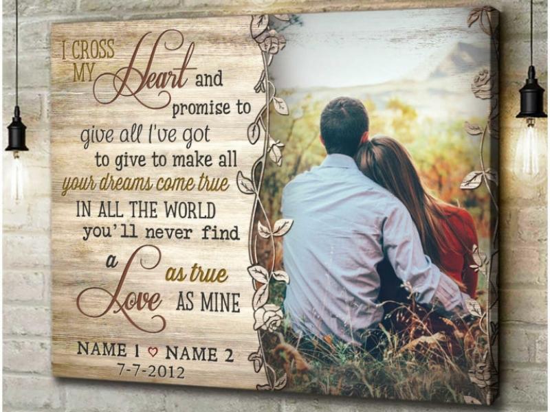 Song Lyrics Wall Art Decor Oh Canvas - Traditional Gift For 33Rd Wedding Anniversary