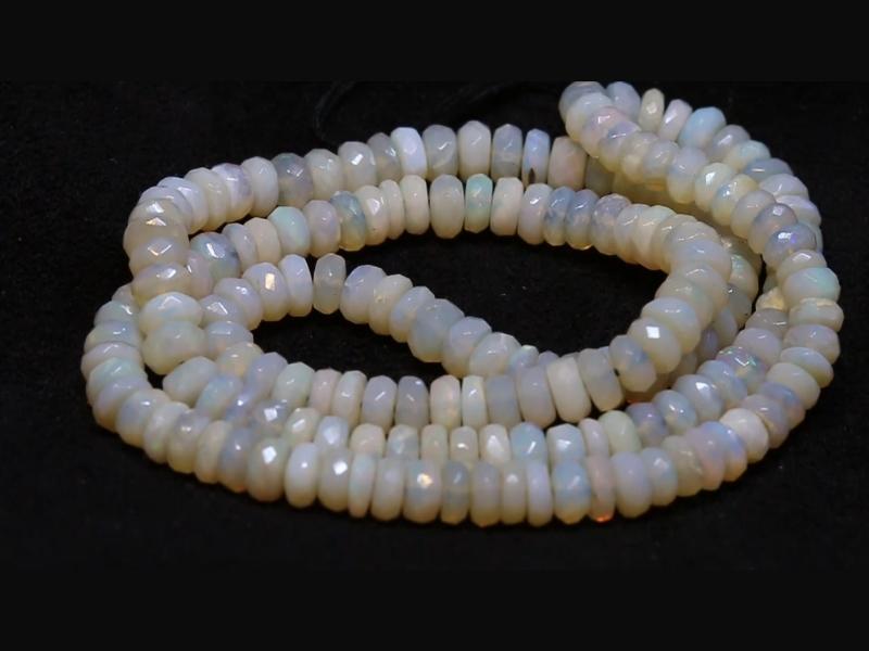 White Opal Beads for 34th anniversary ideas for her