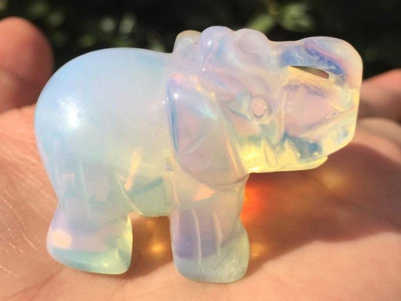 Opal Elephant for the 34th anniversary gift for wife