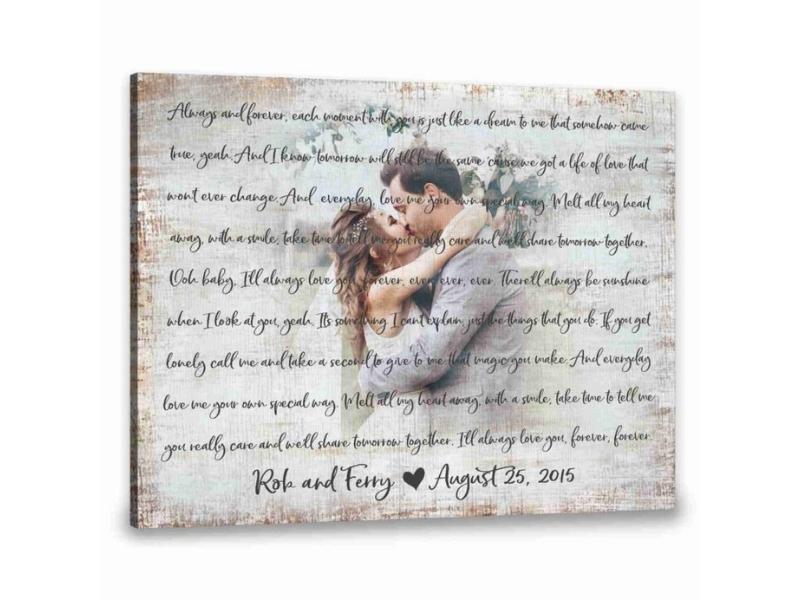 Photo Customized Wedding Lyrics Prints Oh Canvas