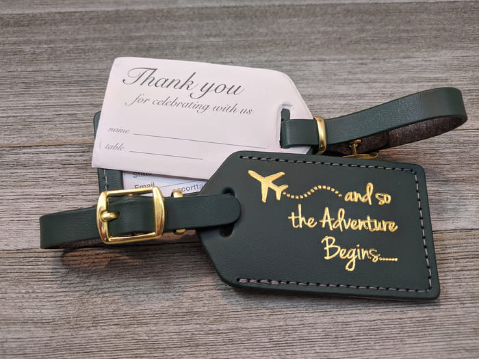 best gift for retired person - Leather Luggage Tags