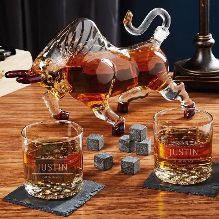 Personalized Retirement Gifts - Unique Decanter Set