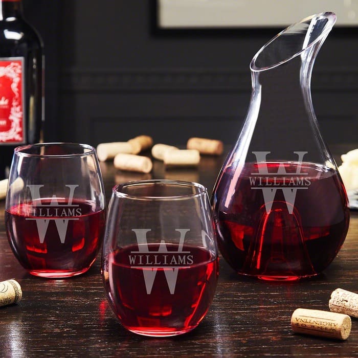 best gift for retired person - Personalized Wine Decanter Gift for Wine Drinkers