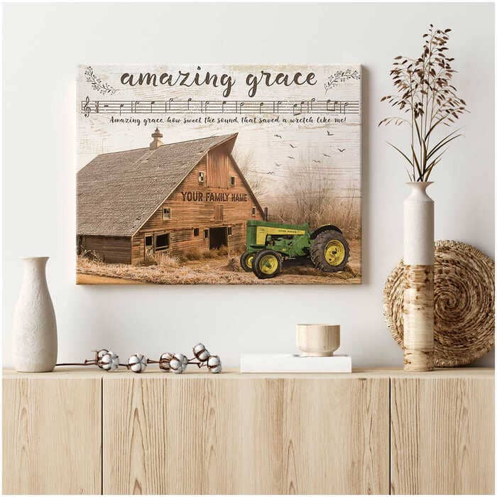 personalized retirement gifts - "Amazing grace" Canvas Print