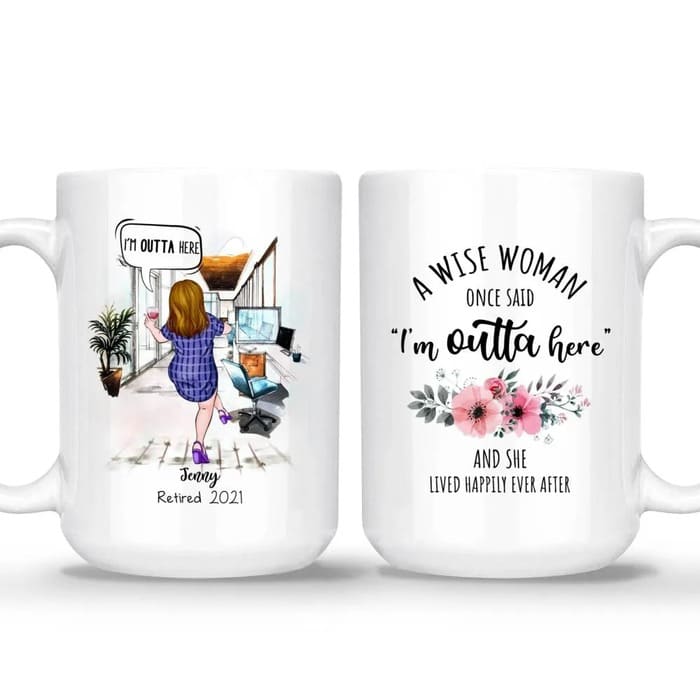 personalized retirement gifts - “I’m Outta Here” Coffee Mug