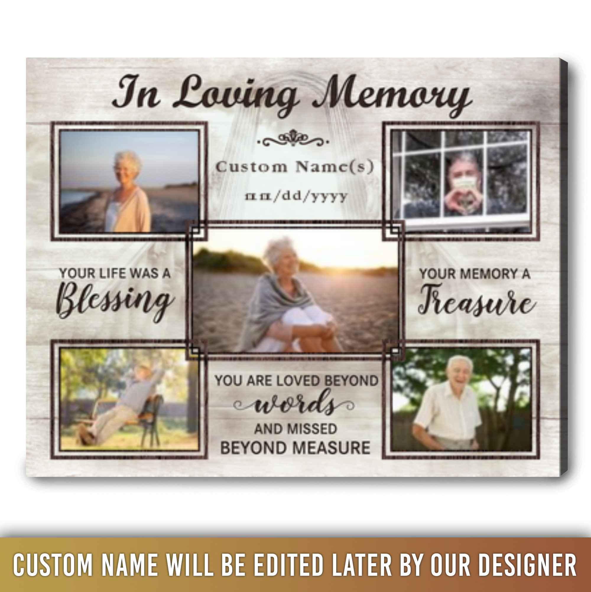 gift for grieving parents custom memorial canvas print 01