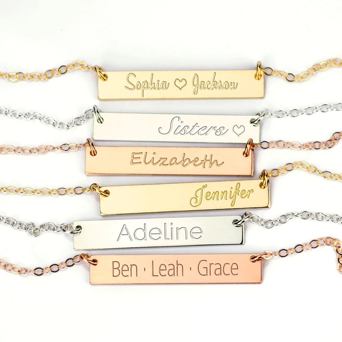Custom Bar Necklace Gifts For Aunts