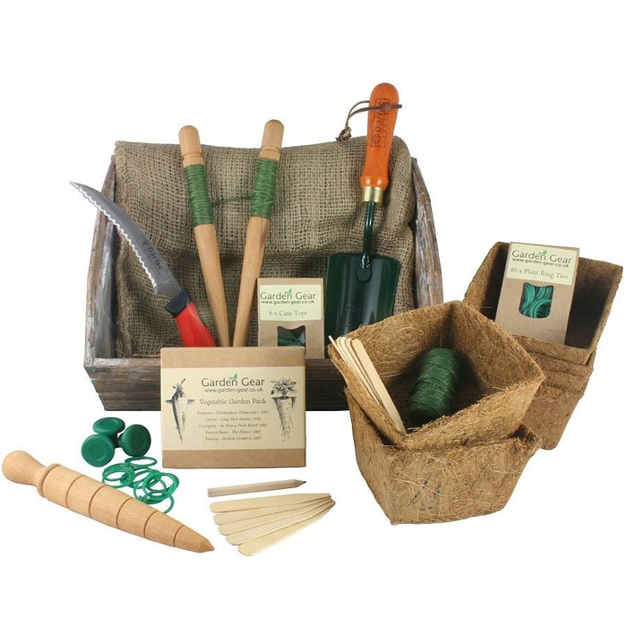 retirement ideas for mom - Rustic gardening gift basket