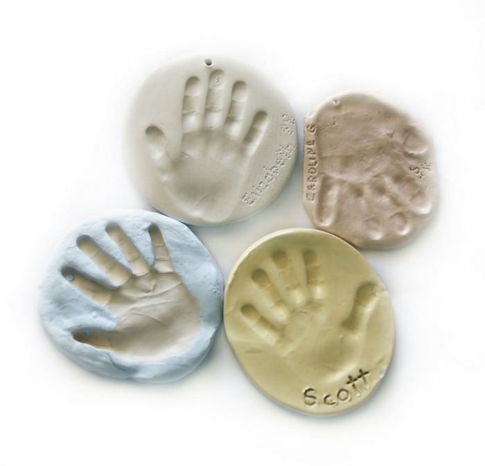 retirement gifts for mom - Plaster of Paris Handprints