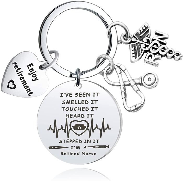 Personalised Nurse Retirement Gifts - I’ve Seen It Smelled It Touched It Keychain