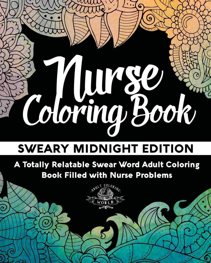 nurse retirement gifts - Nurse Sweary Night Coloring Book