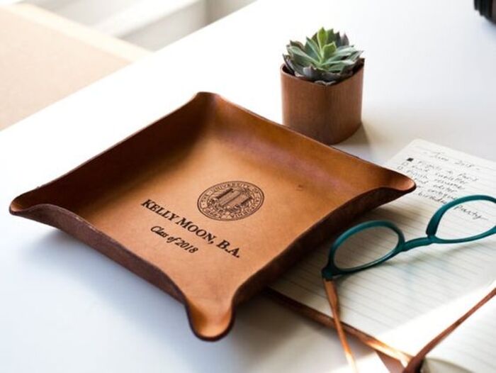 Graduation leather tray: university graduation gifts for boyfriend