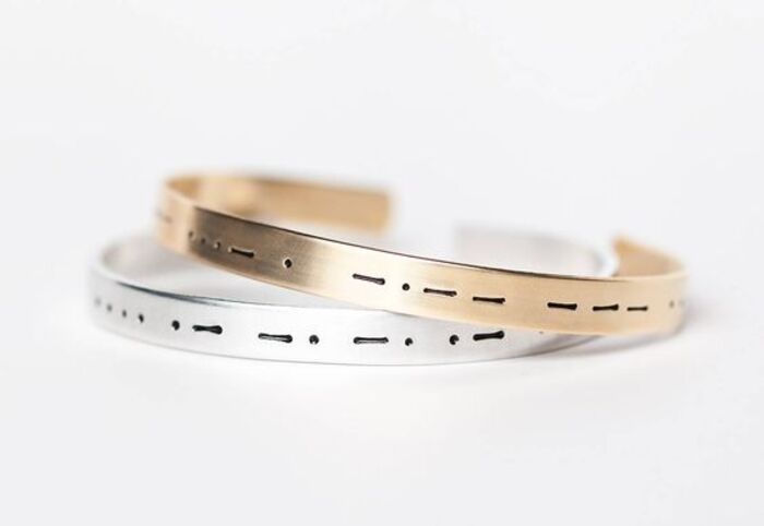 Morse Code Bangle: Cute Present For Lover'S Graduation