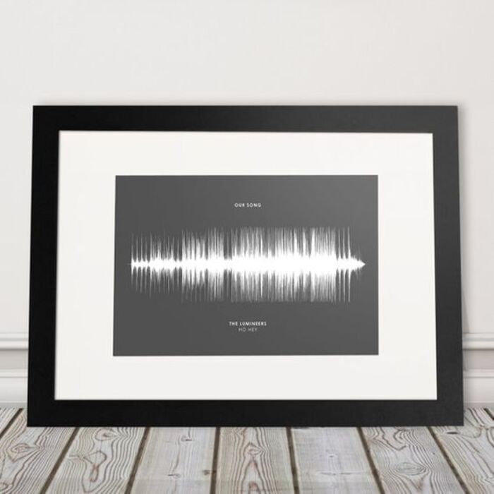 Custom sound waves print: lovely gift for lover's graduation