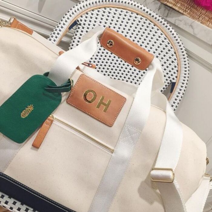 Monogram duffle bag: unique graduation gifts for him