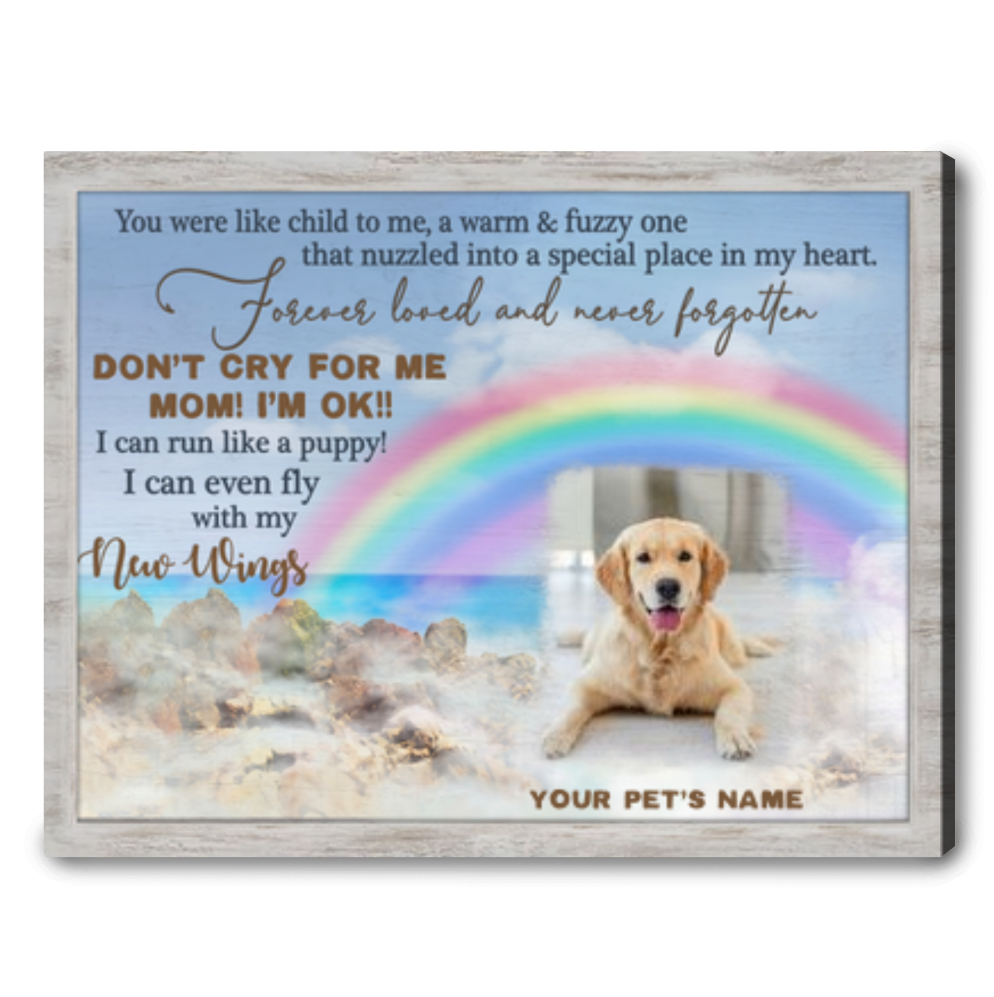 dog mom customized gift dog memorial canvas print 01