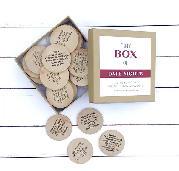 Sweet Bella Stationery Tiny Box Of Date Nights - 4Th Anniversary Gift Ideas
